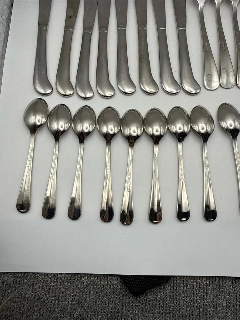 (27) Retroneu JAMESTOWN Stainless Cocktail Forks Demitasse Spoons Butter Knives